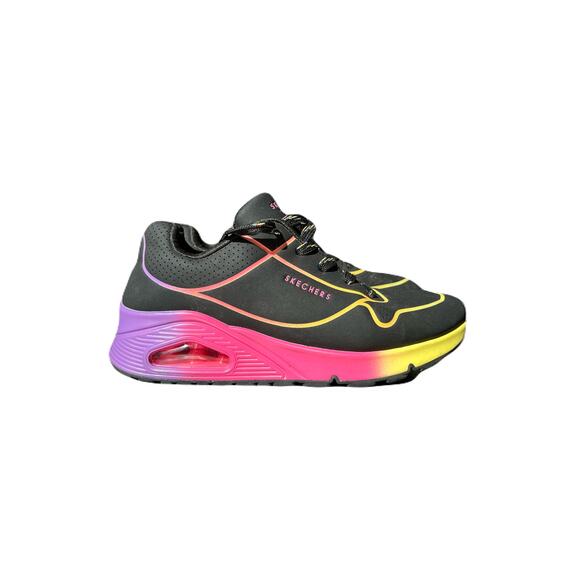 Skechers Unisex-Child Size 1 Street Uno Gen1-Pop of Neon 310543L Rainbow